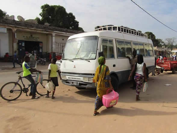 Honeyguide minibus in The Gambia (Brennan Aunger)