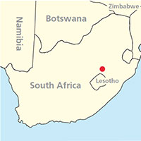 Drakensberg Mountains and Zululand map